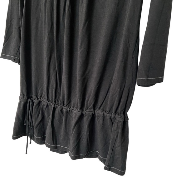 ALO Yoga Bamboo Blend Keyhole Open Back Top Tunic Drop Cinch Waist Size Medium - Picture 3 of 15